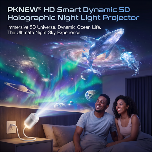 PKNEW® NEXT-GEN SMART PROJECTION HD Smart Dynamic 5D Holographic Night Light Projector 🌃