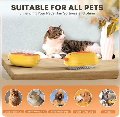 PKNEW®🎁 | Upgraded 3-in-1 Pet Grooming Comb Brushes, Spray Fur Removal Comb with Release Button, Anti-Static Fine Spray for Dogs and Cats, Fur Removal Brushes