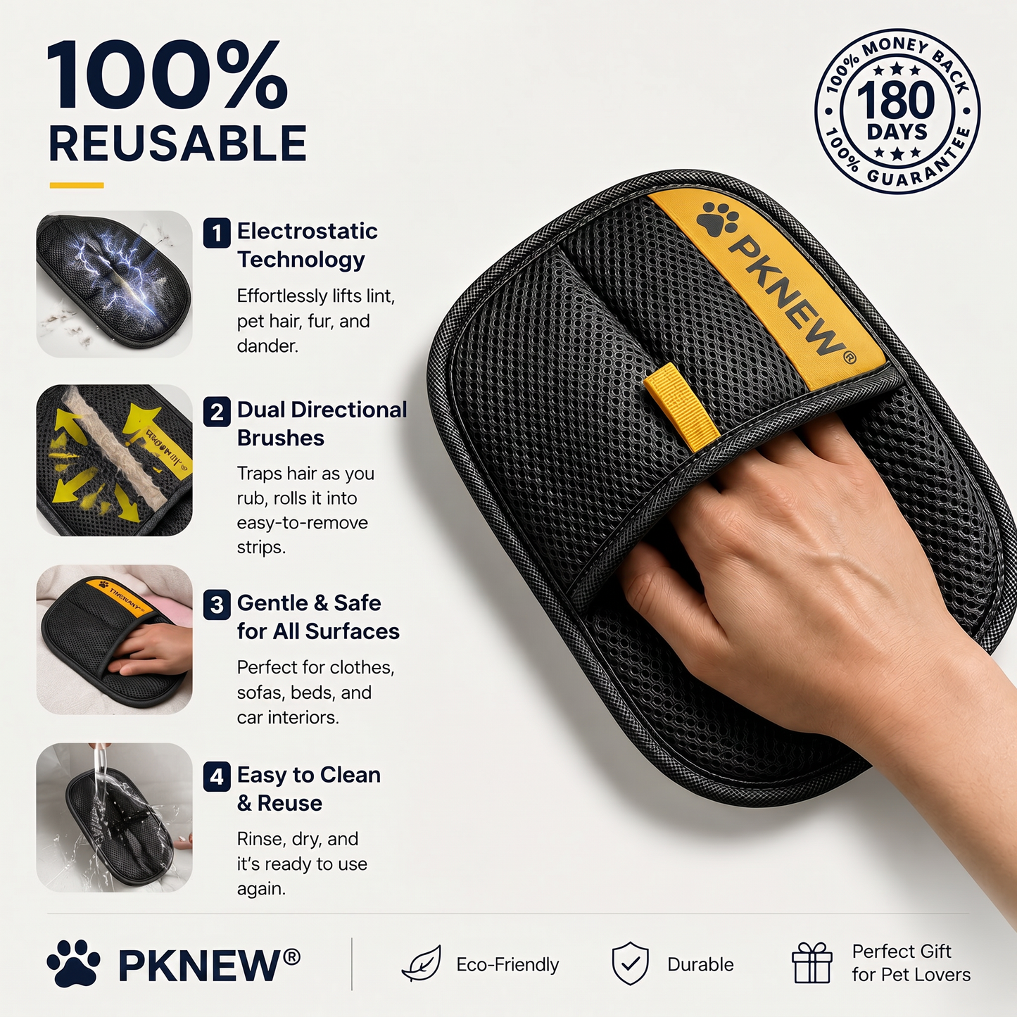 Extra 30% off on sale items🔥 |:PKNEW® 🎁Electrostatic Pet Hair Removal Glove – Lifts Embedded Fur in Seconds, Reusable & Washable, Works on Sofas, Clothes & Cars🎁