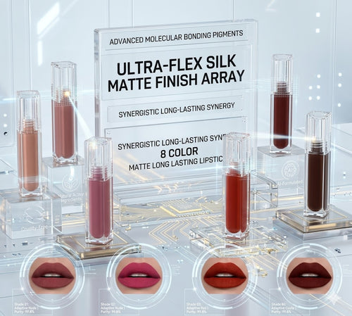 8-Piece Matte Liquid Lipstick Set - Long-Lasting Waterproof Lip Gloss - Non-Transfer & Highly Pigmented Nude Lip Stain for 24H Wear