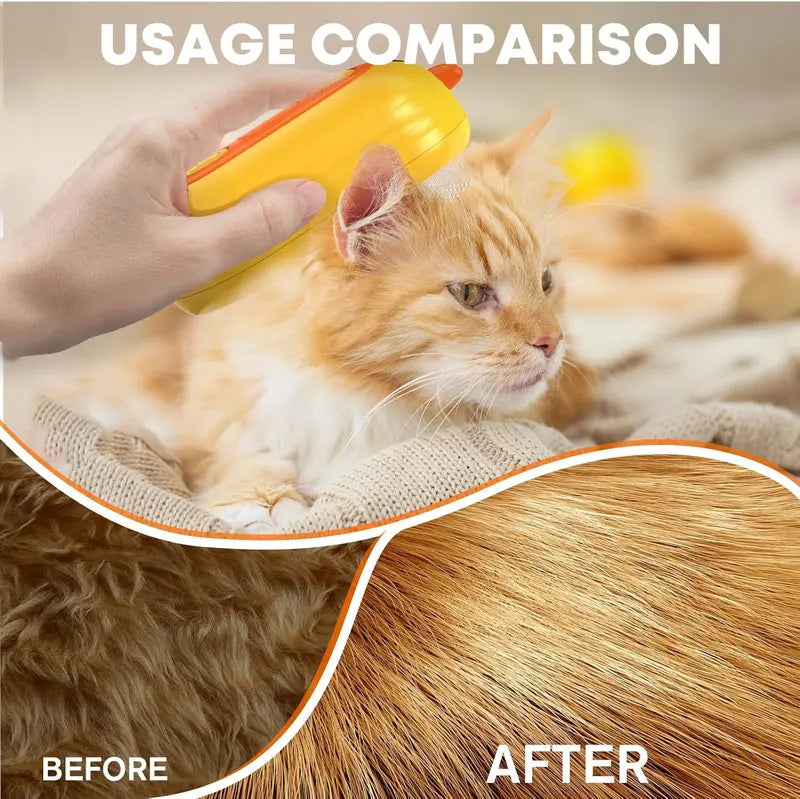 PKNEW®🎁 | Upgraded 3-in-1 Pet Grooming Comb Brushes, Spray Fur Removal Comb with Release Button, Anti-Static Fine Spray for Dogs and Cats, Fur Removal Brushes