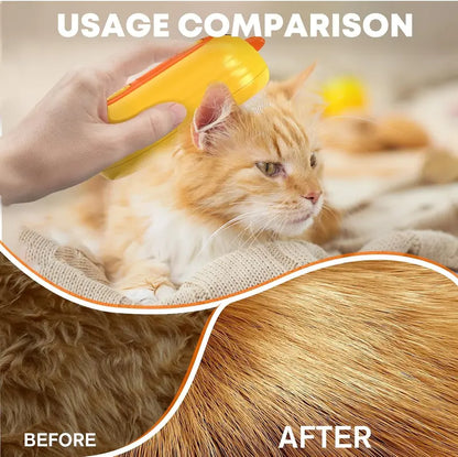 PKNEW®🎁 | Upgraded 3-in-1 Pet Grooming Comb Brushes, Spray Fur Removal Comb with Release Button, Anti-Static Fine Spray for Dogs and Cats, Fur Removal Brushes