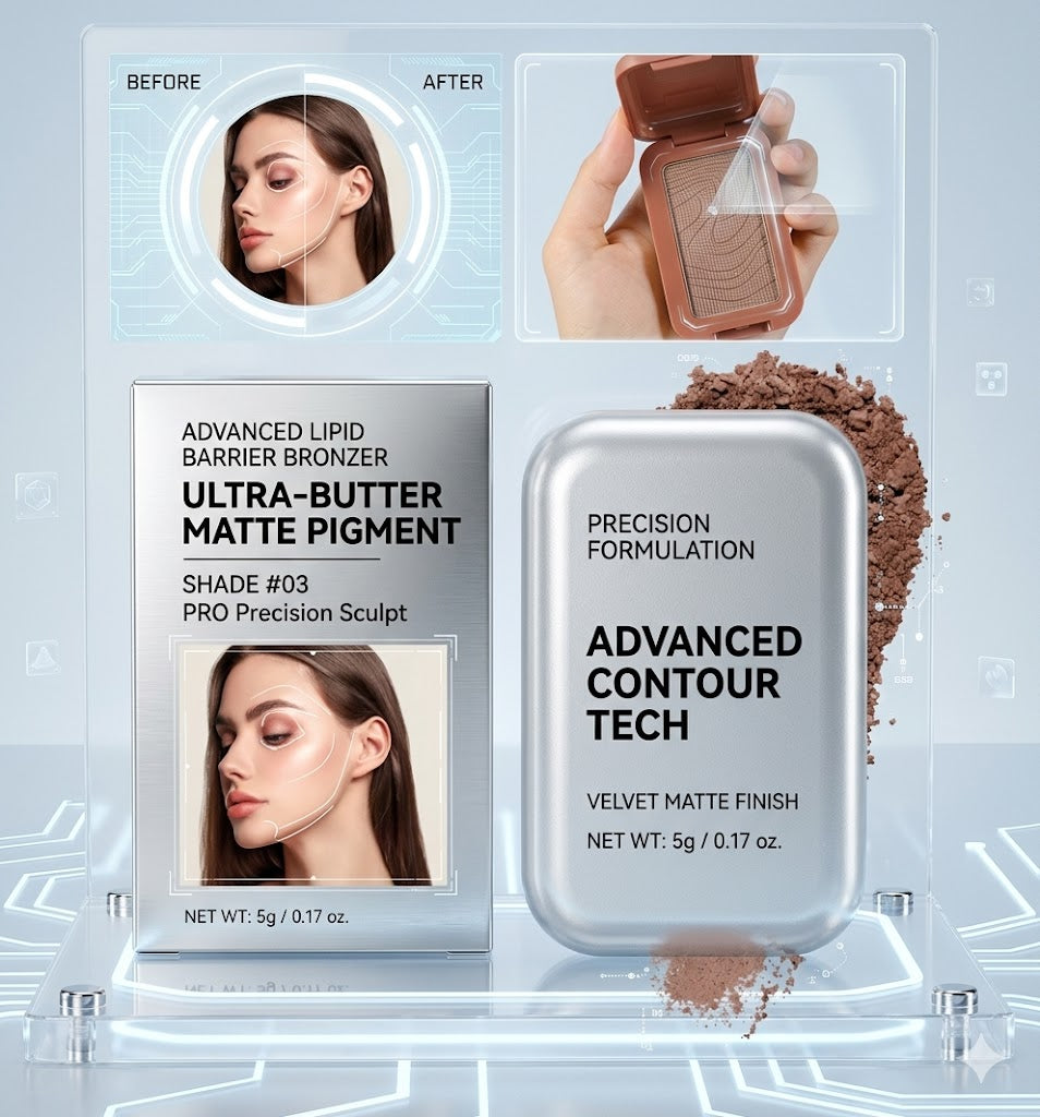 Natural Sun-Kissed Face Bronzer & Contour Stick - Easy-to-Blend Matte Shading Makeup for All Skin Tones
