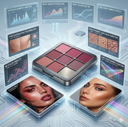 Waterproof 12-Color Makeup Palette: Correcting Concealer, Matte Blush, and Sculpting Contour Trio